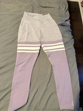Bombshell Sportswear Hight waisted Lavender and Gray Athletic Leggings
